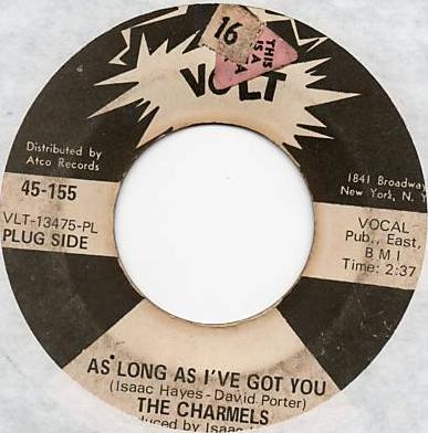 As Long As I've Got You / Baby Come Get It by The Charmels (Single