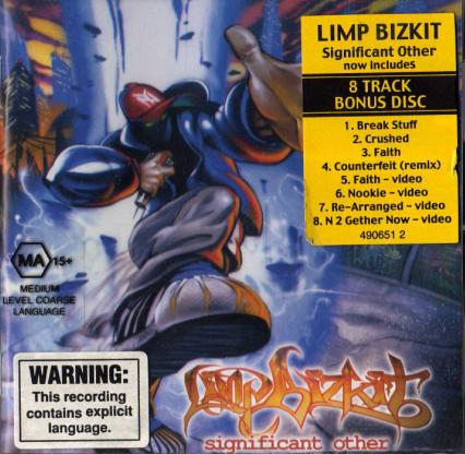 Significant Other by Limp Bizkit (Album; Interscope; 490 651-2