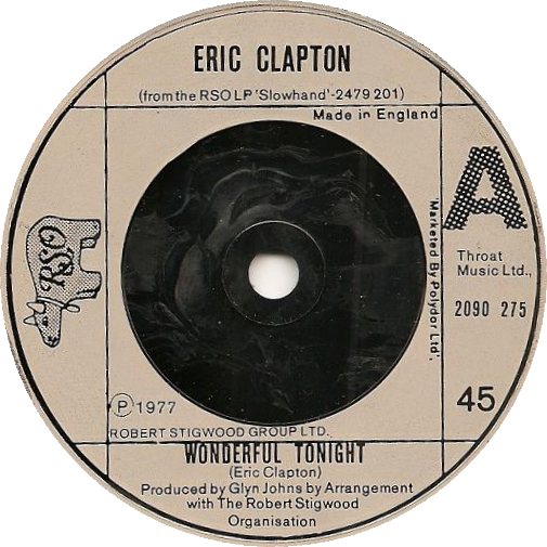 Wonderful Tonight / Peaches and Diesel by Eric Clapton (Single