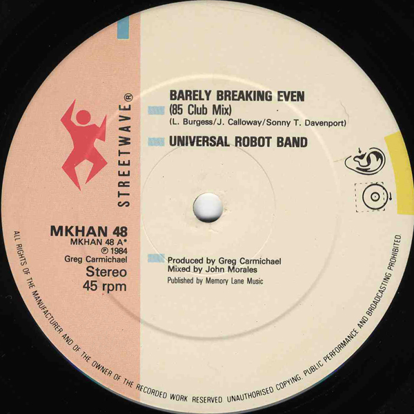 洋楽 Universal Robot Band Barely BreakingEven Barely Breaking Even by Universal Robot Band (Single, Boogie