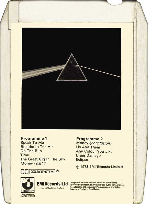 The Dark Side of the Moon by Pink Floyd (Album; Harvest; Q8-SHVL