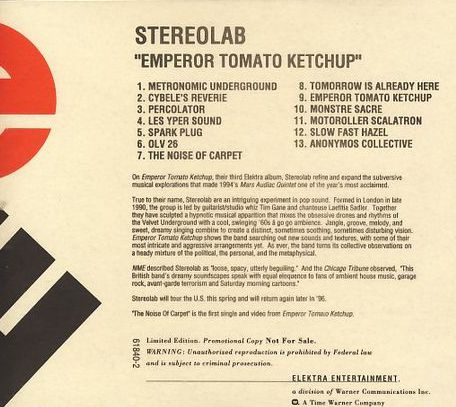 Emperor Tomato Ketchup by Stereolab (Album; Elektra; 61840-2