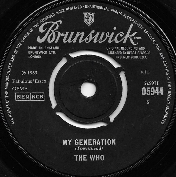 My Generation / Shout and Shimmy by The Who (Single, Proto-Punk