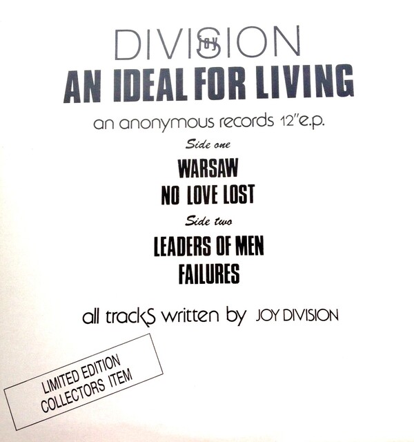 An Ideal for Living by Joy Division (Bootleg; (Counterfeit); 664